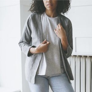 Me & arrow salt and pepper speckled cotton cardigan